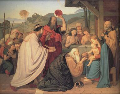 Friedrich Johann Overbeck The Adoration of the Magi (nn03) oil painting picture